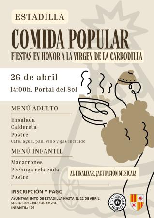 Image Cartel Fiesta de la Escudella Popular Marrón (1)
