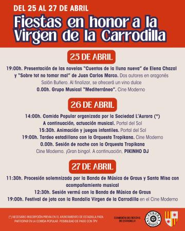 Imagen ¡Fiestas en honor a la Virgen de la Carrodilla 2025 en Estadilla!