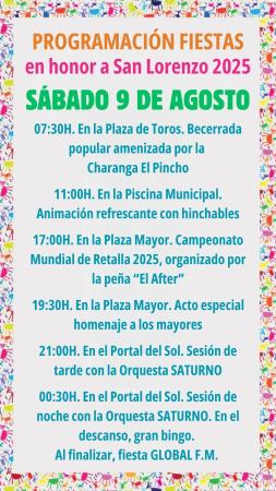 Image Programación sábado 9 de agosto