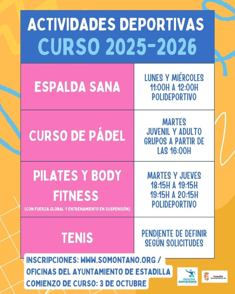 Imagen Actividades deportivas curso 2025-2026