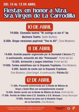 Imagen Fiestas en honor a la Virgen de La Carrodilla 2026 en Estadilla