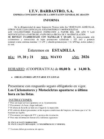 Imagen I.T.V. Barbastro en Estadilla
