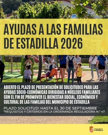 Imagen Estadilla abre el plazo para solicitar las ayudas socioeconómicas...