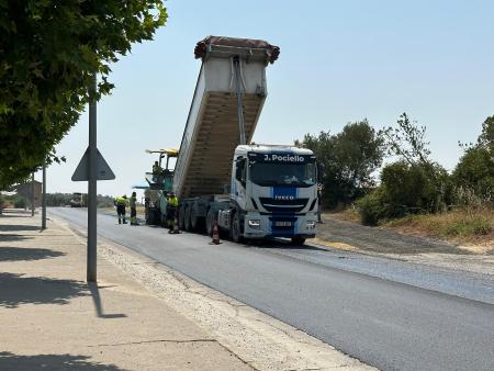 Imagen Avanzan las obras de mejora de la A-133 a su paso por Estadilla