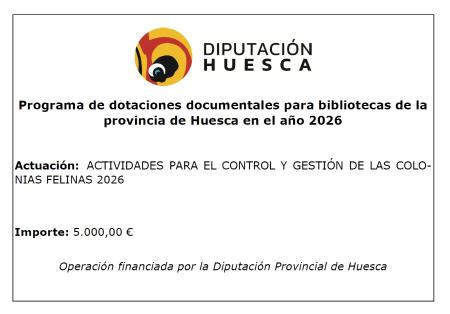 Imagen Actividades para el control de colonias felinas 2026