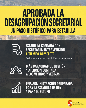 Imagen Estadilla contará con un puesto de Secretario-Interventor a tiempo...